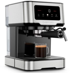 Chefman CraftBrew Espresso Machine, 15-Bar Pump Digital Espresso Maker w/Steam Wand for Latte & Cappuccino, Compact Espresso Coffee Machine w/ 1.5L Removable Water Reservoir -...