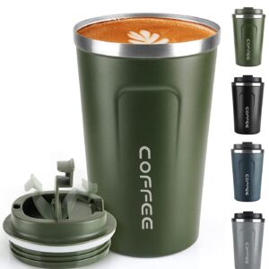 Coffee Mug 12oz - Insulated Travel Mug Spill Proof with Leakproof Lid Vacuum Stainless Steel Travel Coffee Mug Water Tumbler to GO, Reusable Coffee Cup for Men and Women for Hot...