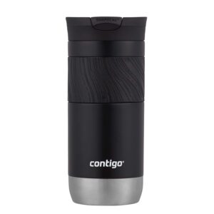Contigo Byron Vacuum-Insulated Stainless Steel Travel Mug with Leak-Proof Lid Reusable Coffee Mug or Water Bottle BPA-Free 16oz Licorice Keeps Beverages Hot for 6 Hours or Cold...